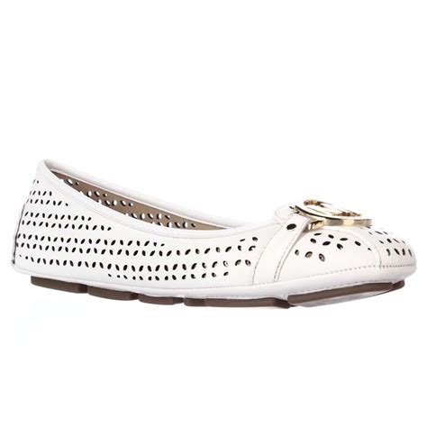 michael kors shoes black and white|Michael Kors white flats.